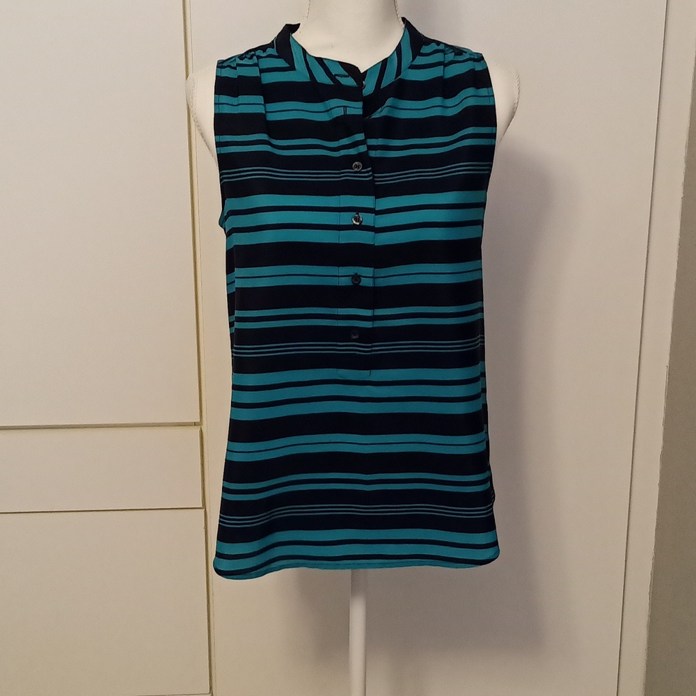 J Crew teal sleeveless popover top size 4